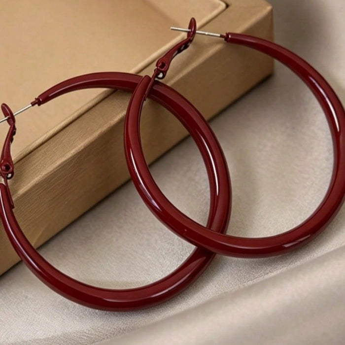 Wholesale Geometric Round Gold Hoop Earrings Trendy Jewelry Accessory MOQ≥3