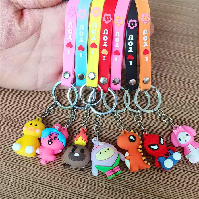 Wholesale Cute  cartoon keychain  small gift silicone pendant