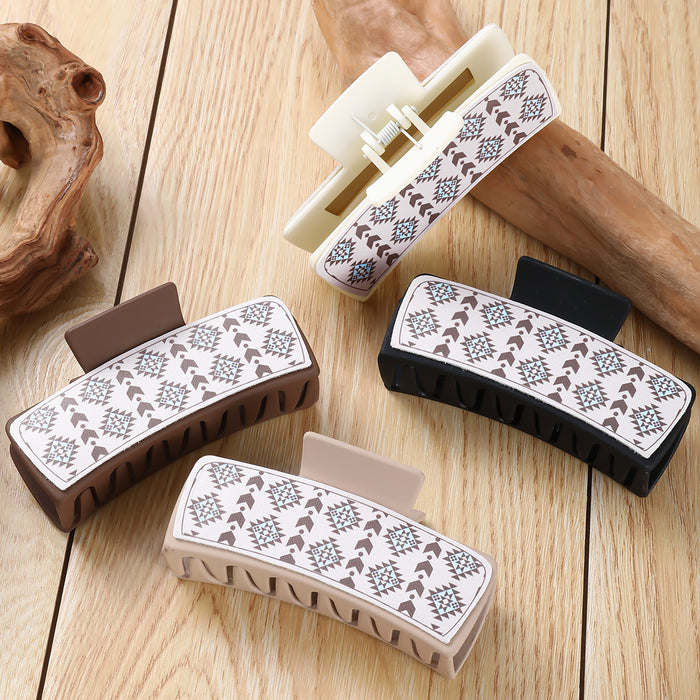 Wholesale ten white square simple all-match Hair Clips