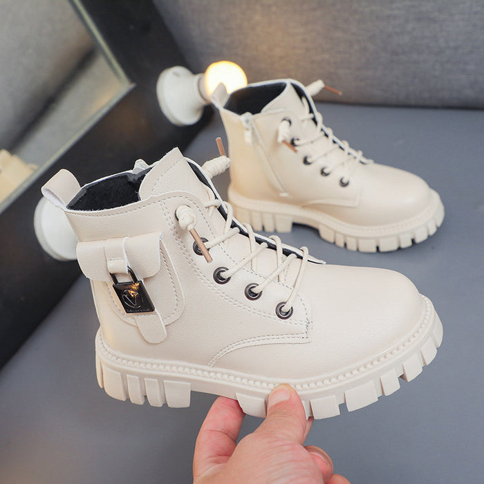 Wholesale A Pair/ Girls' Fashionable Short Boots Winter New Styles Versatile Martin Boots JDC-KS-SB001