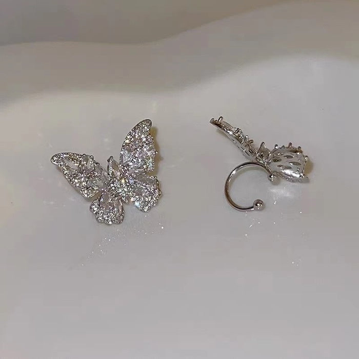 Wholesale Light luxury niche temperament butterfly ear clip fashionable high-end feeling ear bone clip women's new unique ear hole free earrings