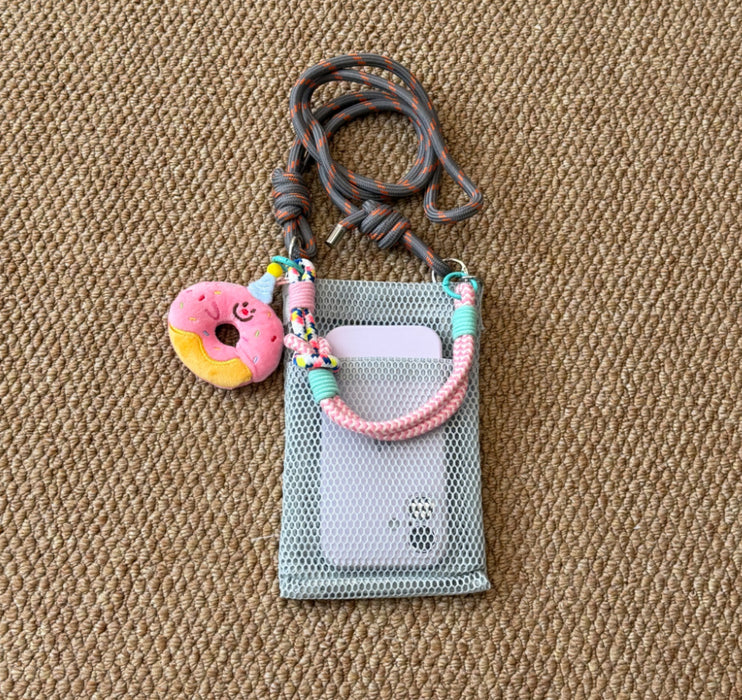 Wholesale Trendy Mesh Phone Bag Mint Green Crossbody Handbag MOQ≥2
