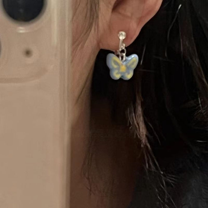 Wholesale Butterfly ear clip without ear hole, niche earring