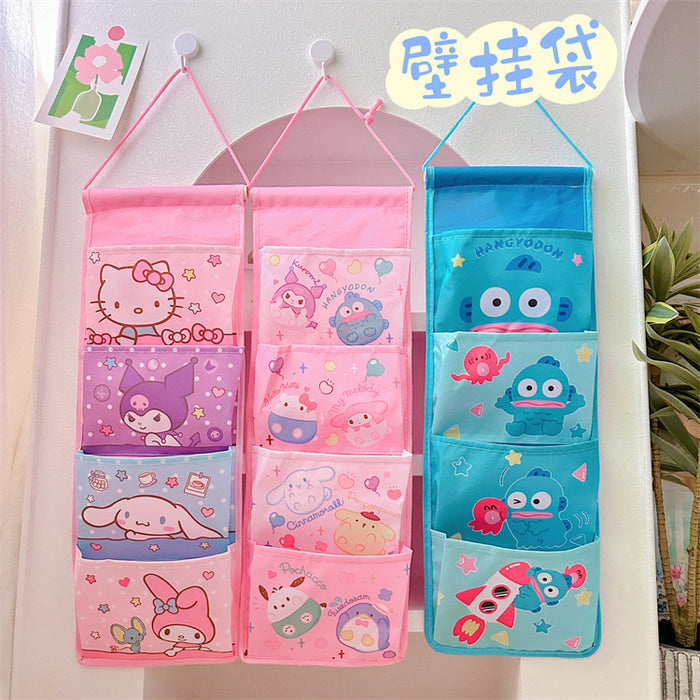 Wholesale Cartoon hanging bag storage wall hanging bag ugly fish dormitory sundries storage bag