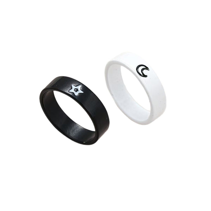 Wholesale New Creative Simple and Cute Love Ring 2-piece Set