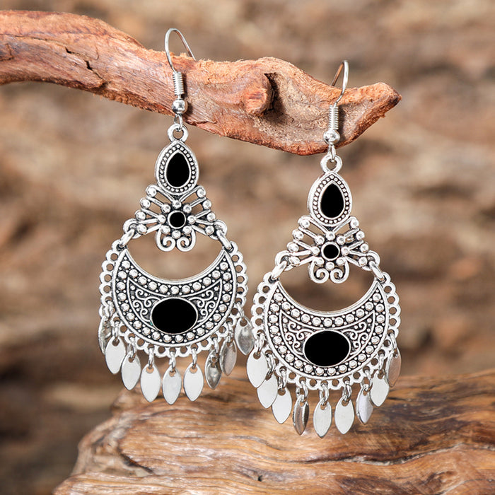 Wholesale Bohemian Tassel Earrings Alloy Geometric Electroplated Party Jewelry Accessory MOQ≥2