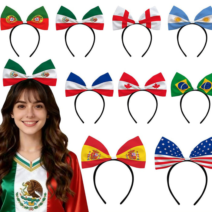 Wholesale 3pcs World Cup Headbands with Bows Decorations