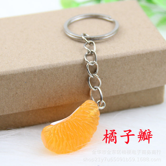 Wholesale Creative Resin Fruit Keychain Simulated Strawberry Grape Pomegranate Watermelon MOQ≥10