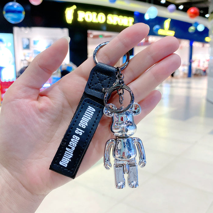Wholesale Cartoon electroplated keychain, cute doll, exquisite backpack pendant, car keychain