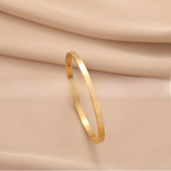 Wholesale Titanium steel bracelet, stainless steel bracelet, smooth surface, plain circle, couple's bracelet chain, trendy