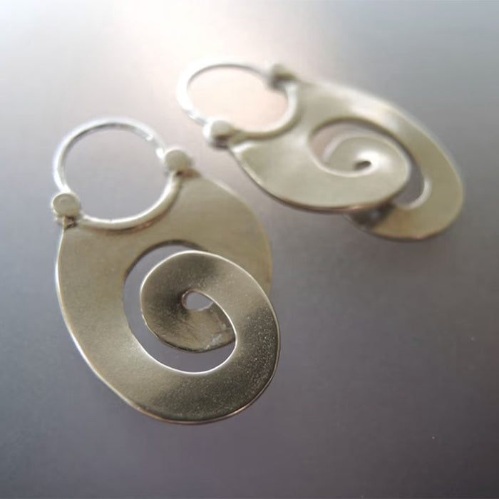 Wholesale Gypsy spiral design earrings retro geometric personality earrings