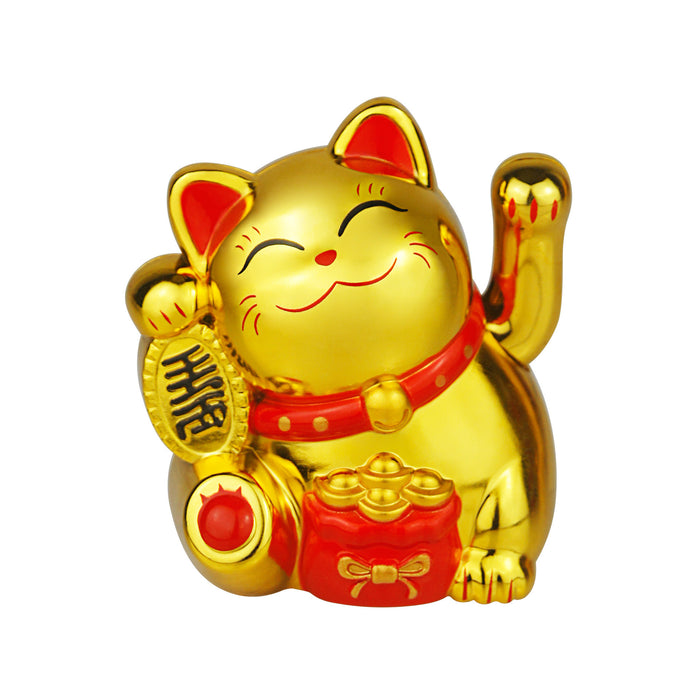 Wholesale Miniature solar-powered lucky cat desk ornament