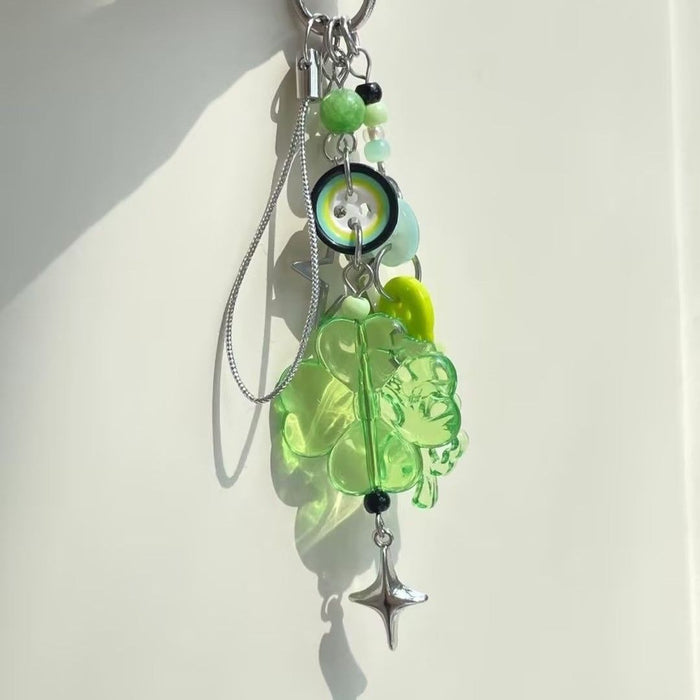 Wholesale Cookie Cake Fork Spoon Mobile Phone Hanging Chain Four-Leaf Clover