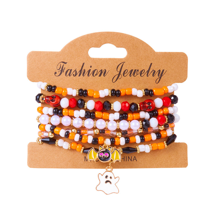 Wholesale  Bracelets Bat Pumpkin  Pendant Bracelet Crystal Soft y Beaded Jewelry