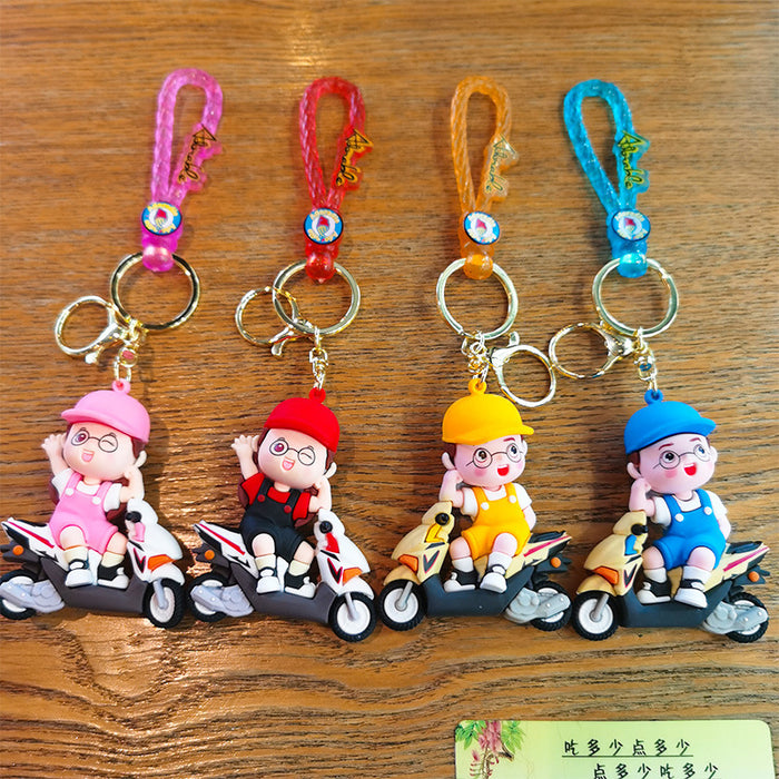 Wholesale Rubber Cartoon Doll Keychain JDC-KC-Tingm196