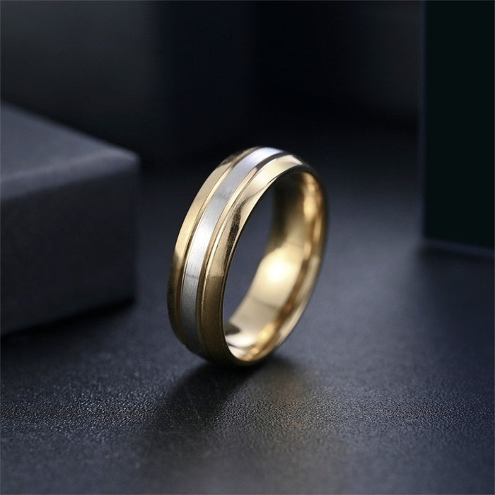 Wholesale A niche diamond studded titanium steel ring with high-end feel, claw inlaid zircon, light luxury paired ring accessory