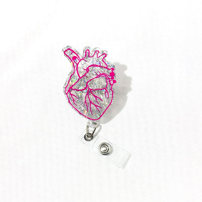 Wholesale Acrylic Glitter Heart Easy-pull Buckle JDC-KC-KaMei006