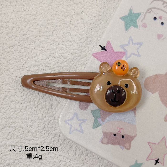 Wholesale  Hair Clip Girl Children's Baby Clip Cartoon Capybara Side Clip