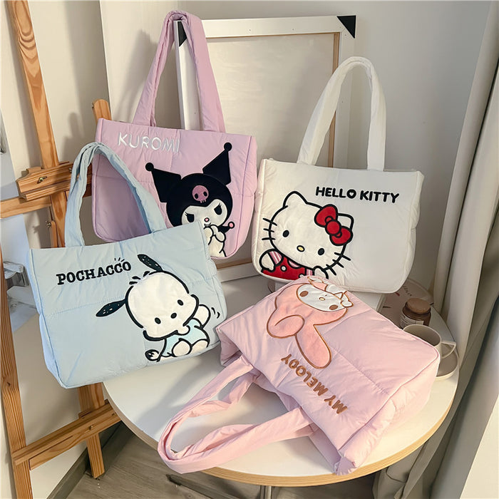 Wholesale New Style Cartoon Down Cloth Handbag Small Dog Shoulder Bag Cute Rabbit Tote Bag Birthday Gift JDC-SD-ZeZ002