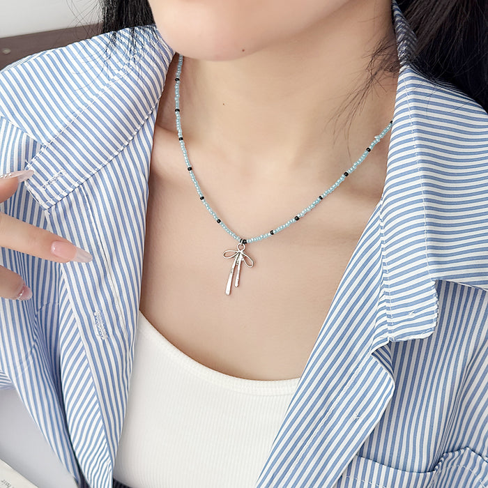 Wholesale A niche bow pearl necklace necklace necklace