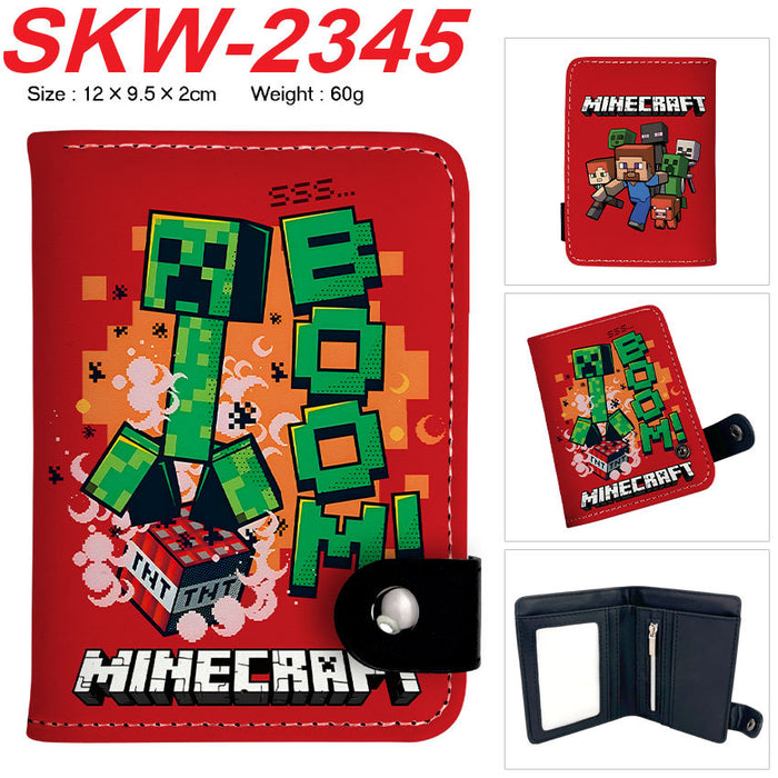 Wholesale Cartoon Theme Vertical PU Bifold Snap Wallet With Card Slots And Coin Pocket Casual Streetwear Accessory For Resale