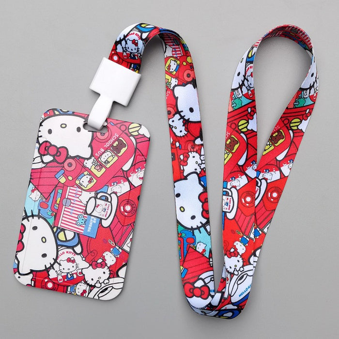 Wholesale Cartoon Style Plastic Card Holder With Neck Strap For Everyday Campus Use Stylish Gift