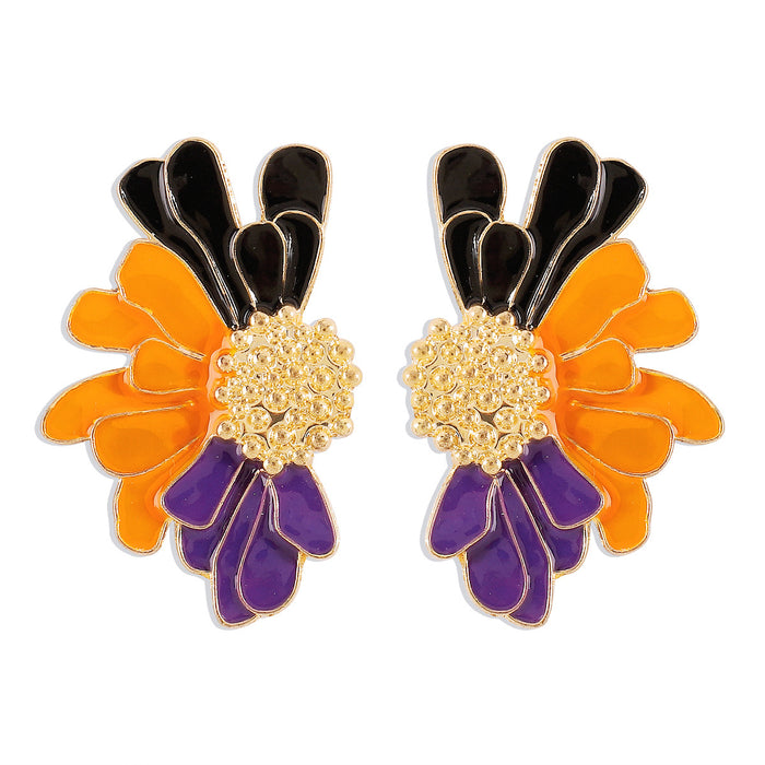 Wholesale Alloy Flower Earrings JDC-ES-QianDi022