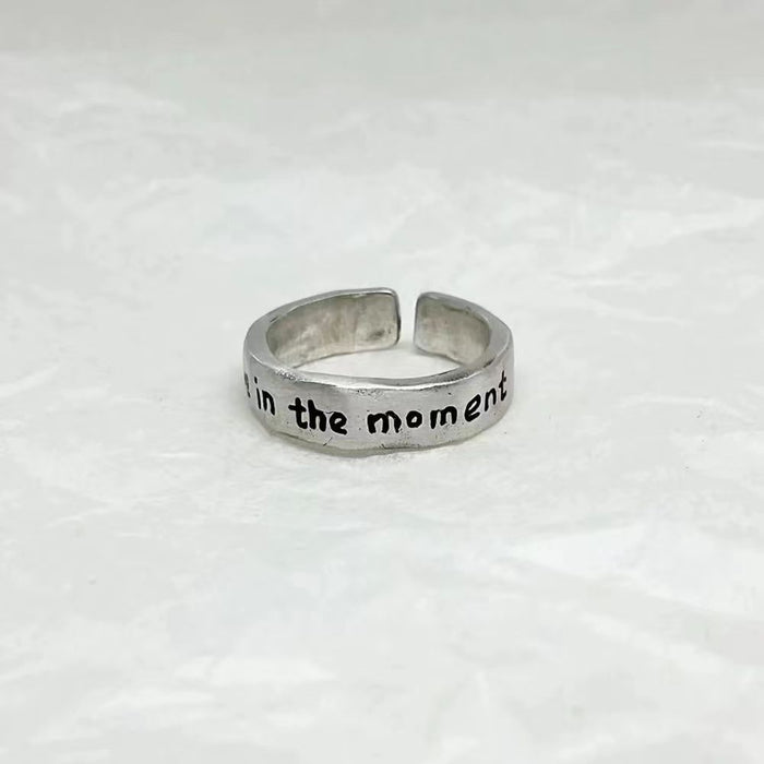 Wholesale Text ring, personalized, simple, niche design, fashionable ring