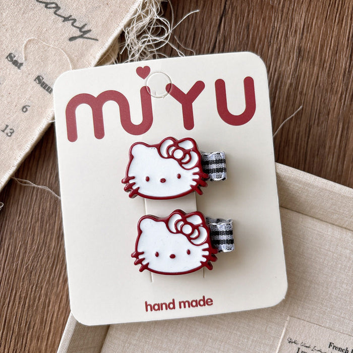 Wholesale Handmade Fabric Cartoon Bow Hair Clip