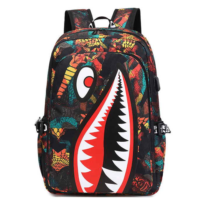 Wholesale Shark Personalized Pattern Printing Backpack Bags