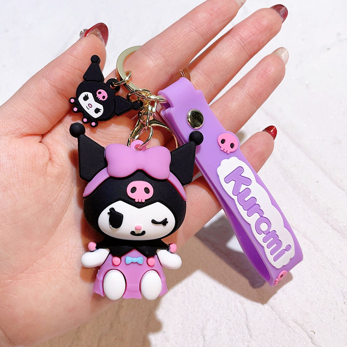 Wholesale Cartoon Silicone Keychain Hanging Accessories Car Bag Key Chain Pendant