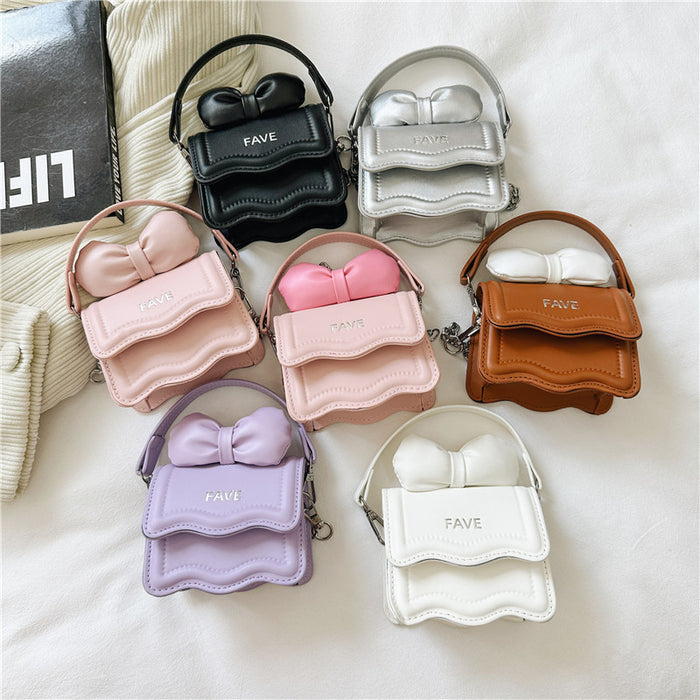 Wholesale Children's bag new cute bow mini square bag high-grade chain girls' hand bag messenger bag