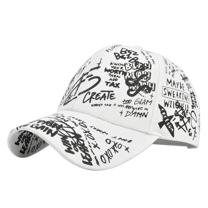 Wholesale printing baseball cap three-dimensional graffiti cap mesh baseball cap sun hat lovers hat