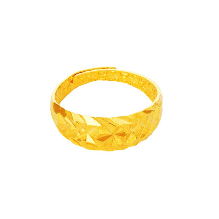 Wholesale Fashion gold-plated large star opening ring Vietnam sand gold brass couple ring a generation of hair