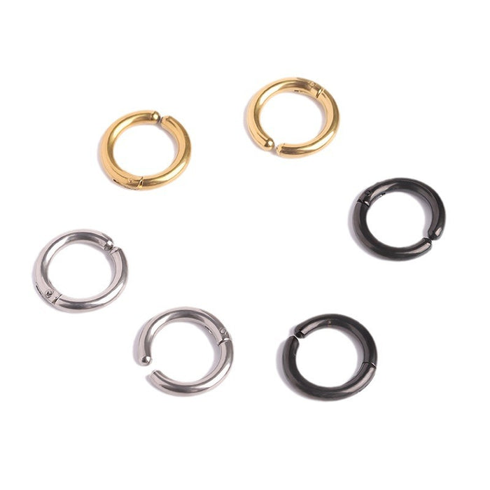 Wholesale Titanium Steel Round Wire Earrings Exquisite Ear Care Set Small Earrings JDC-ES-RX001