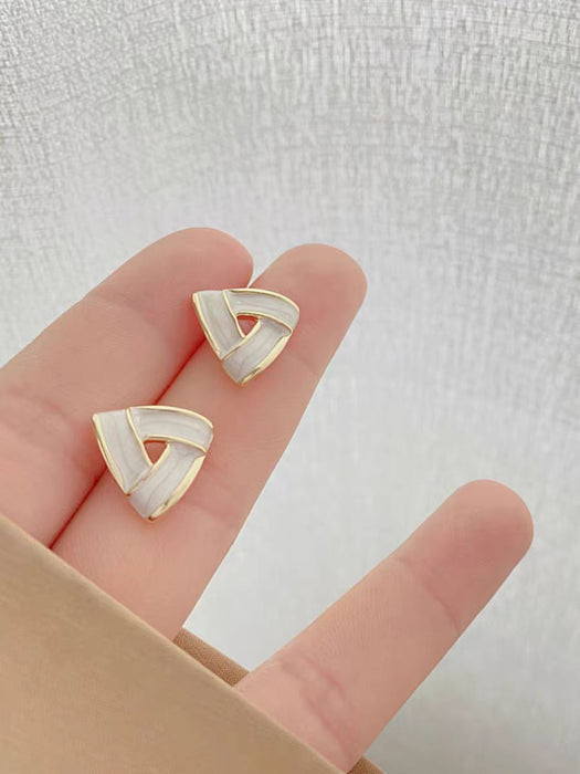 Wholesale Square Cat's Eye Alloy Earrings JDC-ES-Chengx004