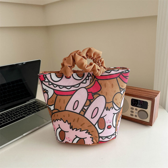 Wholesale Cloth Creative Cartoon Cute Cotton Handbag Korean-style High-value Portable All-match Bucket Bag