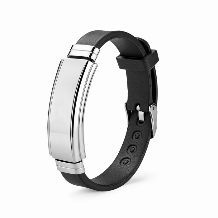 Wholesale Men' s Stainless Steel Engraved Bracelet,  Jewelry Accessor