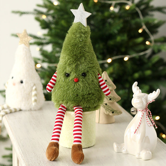 Wholesale Christmas Decorations Cute Plush Christmas Tree Doll Home Party Doll Ornaments