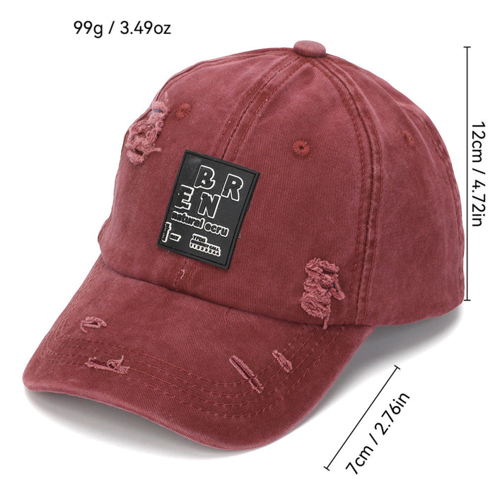 Wholesale Trendy Vintage Washed Cotton Baseball Cap Distressed Geometric Pattern Sun Hat for Resale