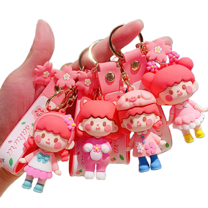 Wholesale PVC Cartoon Cute Doll Keychain JDC-KC-Yid022