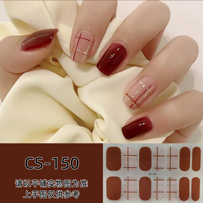 Wholesale No-bake Gel Waterproof Long-lasting 3D Nail Stickers JDC-NS-ARS004