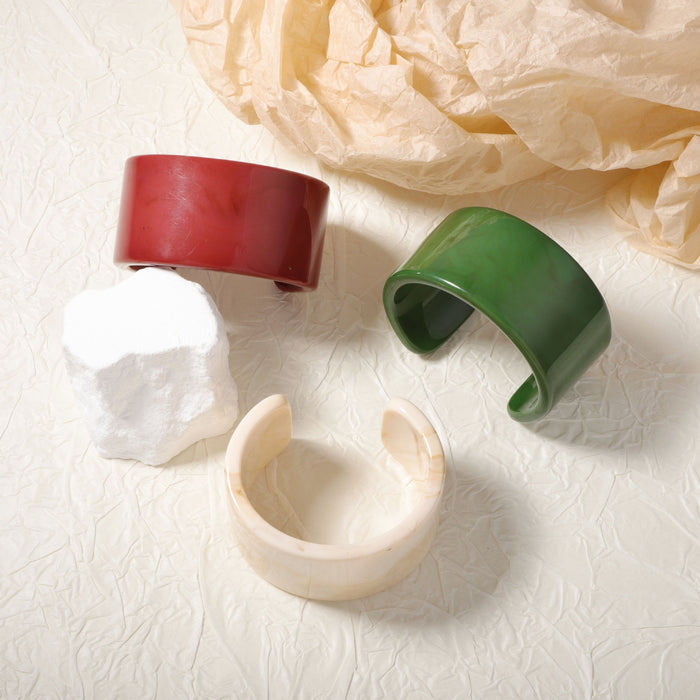 Wholesale Jade Wide Version Resin Guofeng Bracelet Multicolor All-match Women's Style