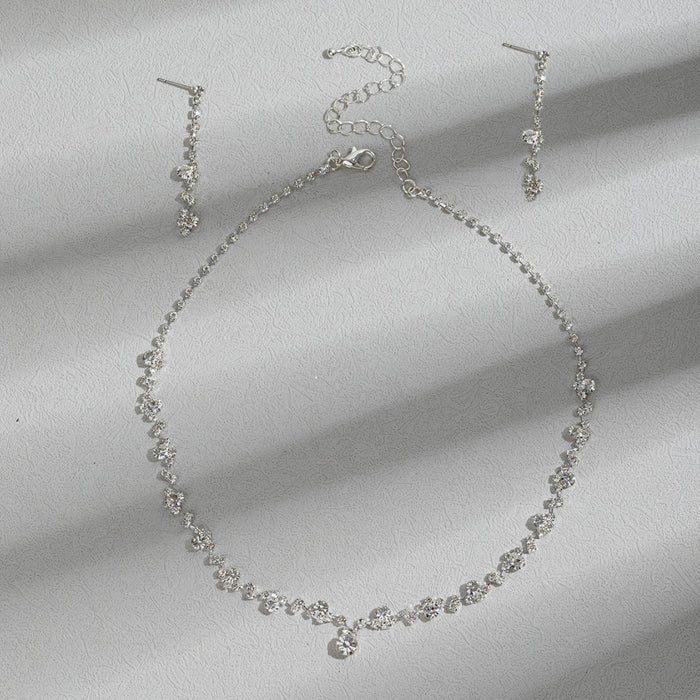 Wholesale Two-Piece Set Chain Necklace Exaggerated Necklace Set Water Drop Necklace