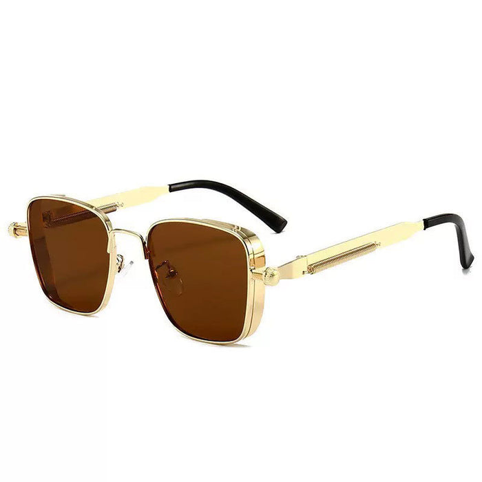 Wholesale New Retro Box Steampunk Metal Sunglasses Universal Personalized Sunglasses