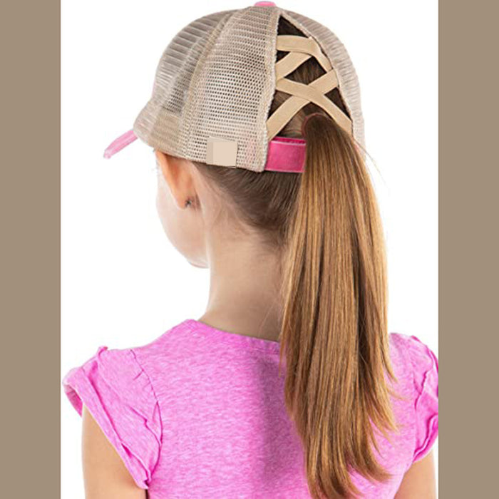 Wholesale Cotton Solid Color Distressed Mesh Cap Ponytail Cap Baseball Cap JDC-FH-ZhanH003