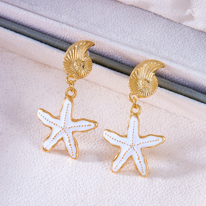 Wholesale Sea Wind Starfish Earrings Alloy Marine Life Earrings Women's Daily Beach Vacation