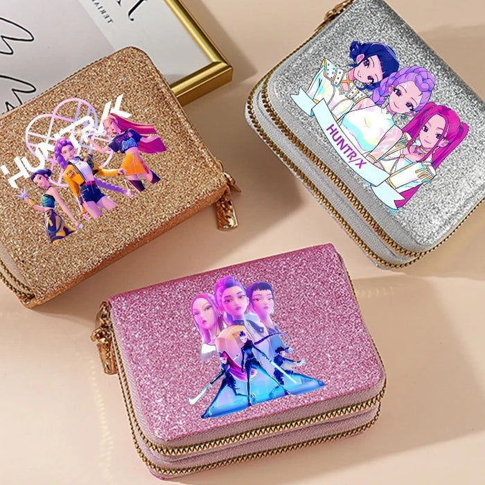Wholesale Kpop Devil Hunter Sequin Wallet For Women Shiny Coin Purse Korean Style Party Fashion Accessory