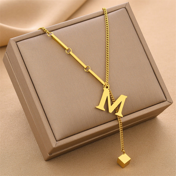 Wholesale Minimalist Titanium Steel Necklace JDC-NE-ChengY001