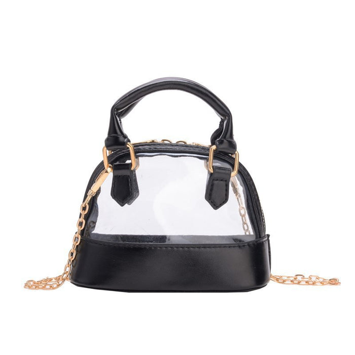 Wholesale Fashionable transparent shell bag crossbody bag PVC chain trendy shoulder bag